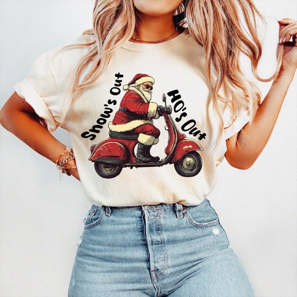 Retro Christmas T-shirt, S4nt4 Claus Funny T-shirt